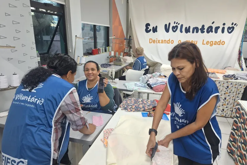 Programa social da FIESC mobiliza 7,8 mil horas de trabalho voluntário em SC