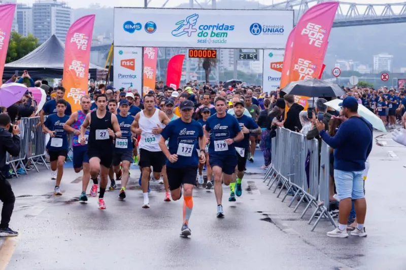 Etapa de Florianópolis do Corridas do Bem, do SESI/SC, reúne 820 participantes